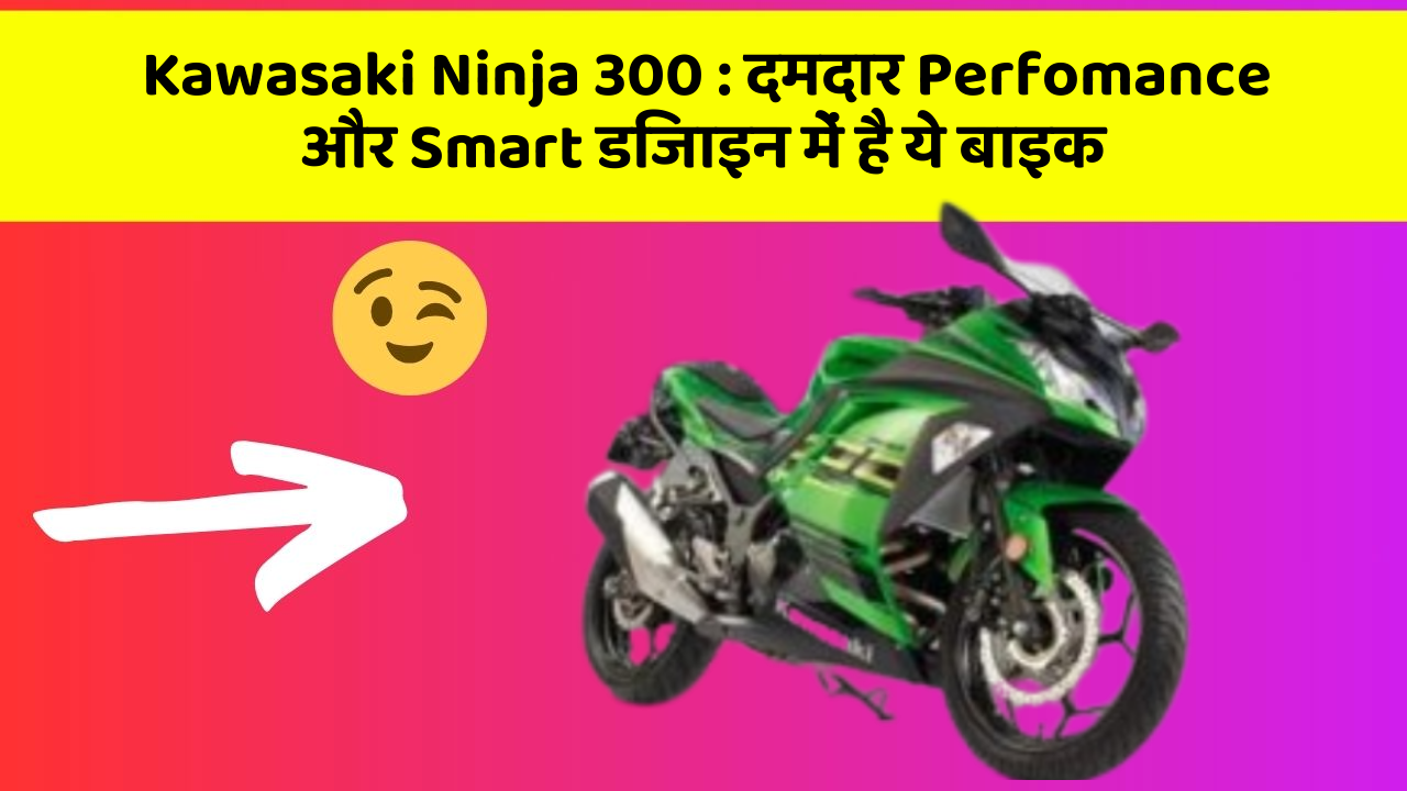 Kawasaki Ninja 300 : दमदार Perfomance और Smart डिजाइन में है ये बाइक